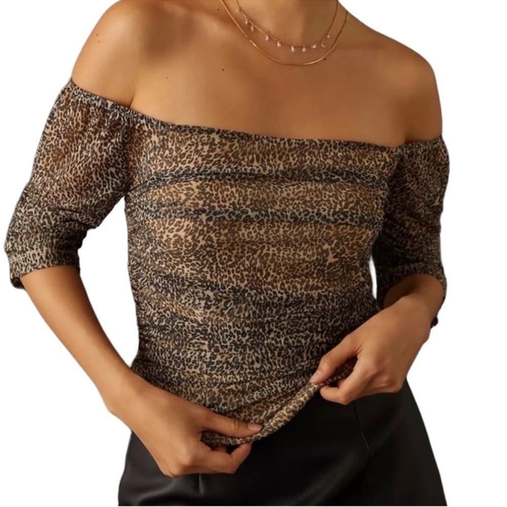 Anthropologie shirted mesh top